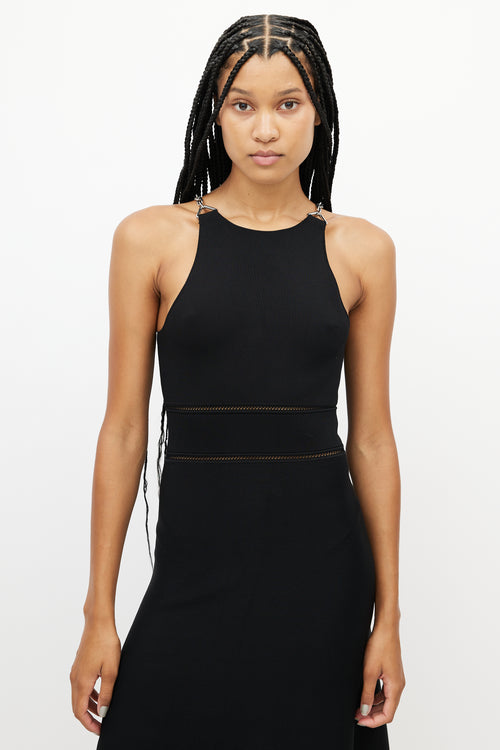 Alexander Wang Black & Silver Chain Dress