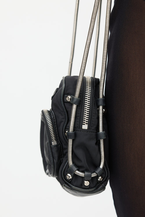 Alexander Wang Black & Silver Nylon Brenda Bag