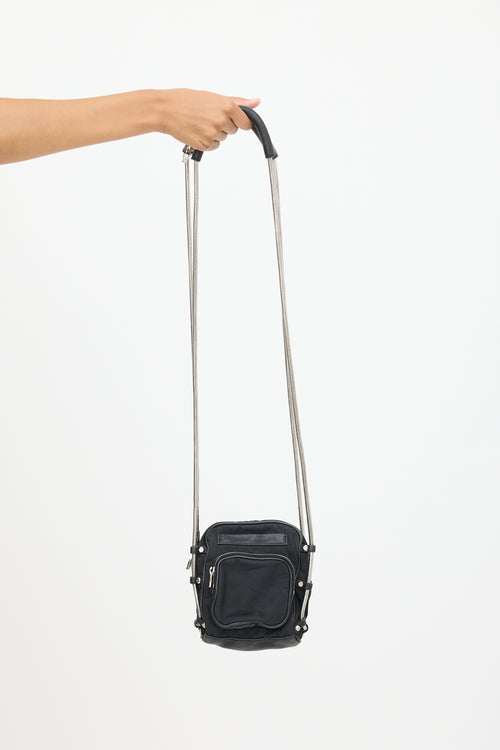 Alexander Wang Black & Silver Nylon Brenda Bag