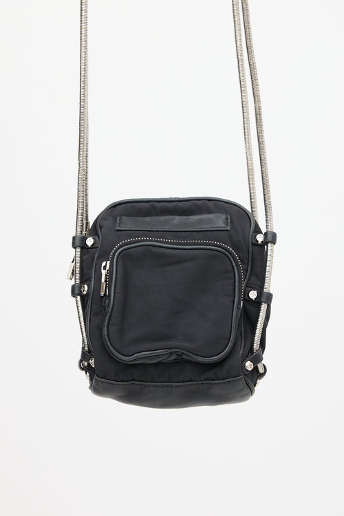 Alexander Wang Black & Silver Nylon Brenda Bag