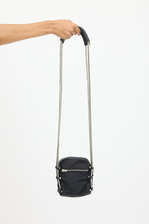 Alexander Wang Black & Silver Nylon Brenda Bag