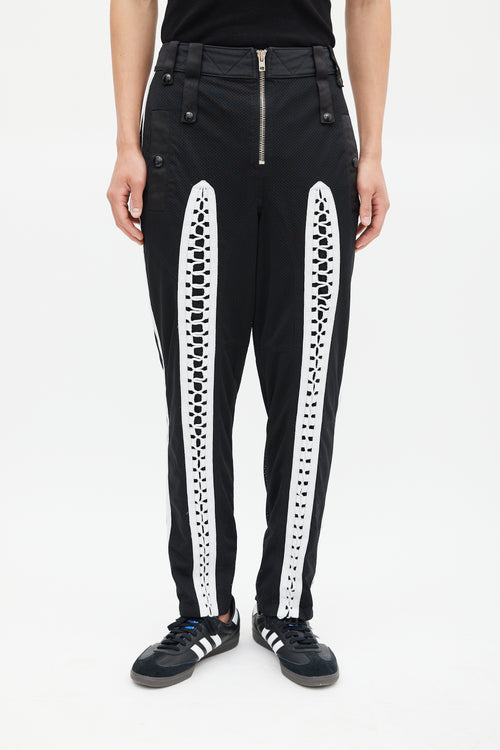 Alexander Wang Black & White Mesh Lace Trouser