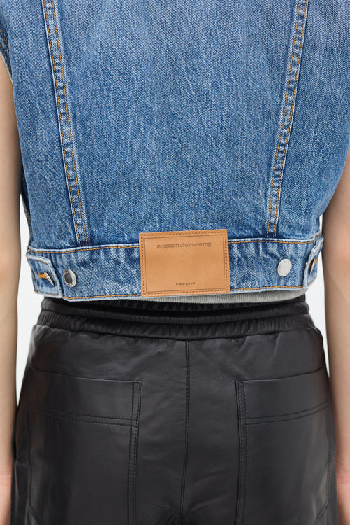 Alexander Wang Blue Denim Vest