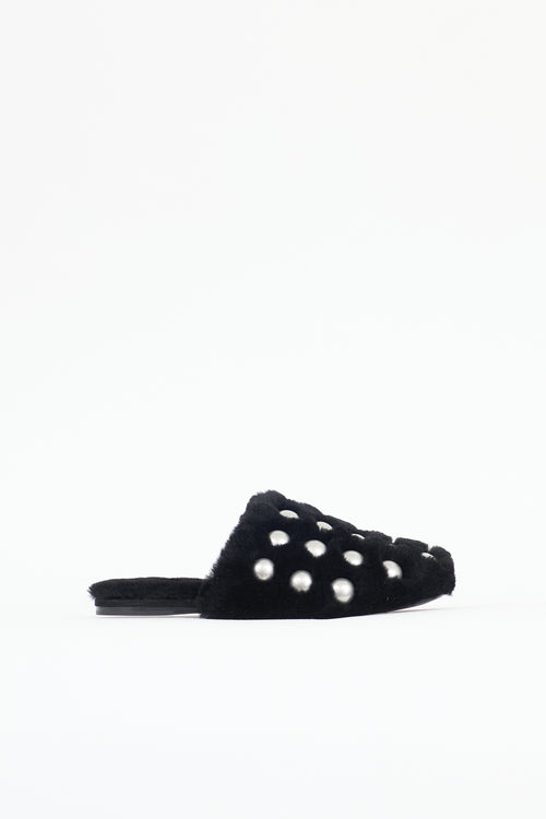 Alexander Wang Fur Embellished Amelia Mule
