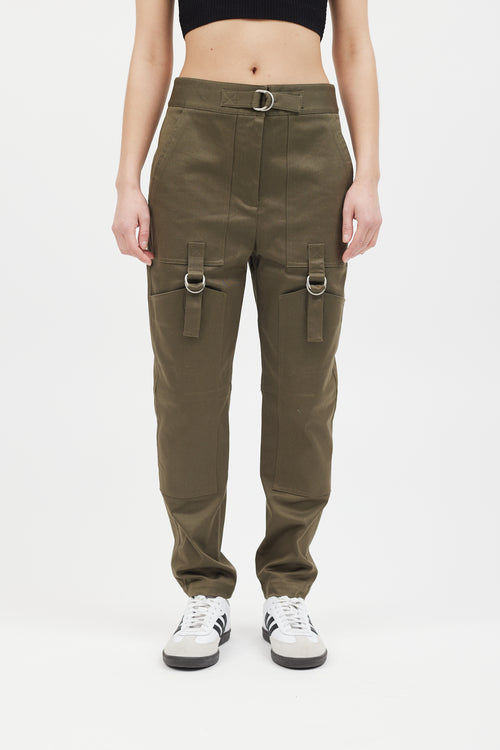 Alexander Wang Green & Silver Belt Cargo Pant