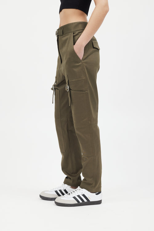 Alexander Wang Green & Silver Belt Cargo Pant