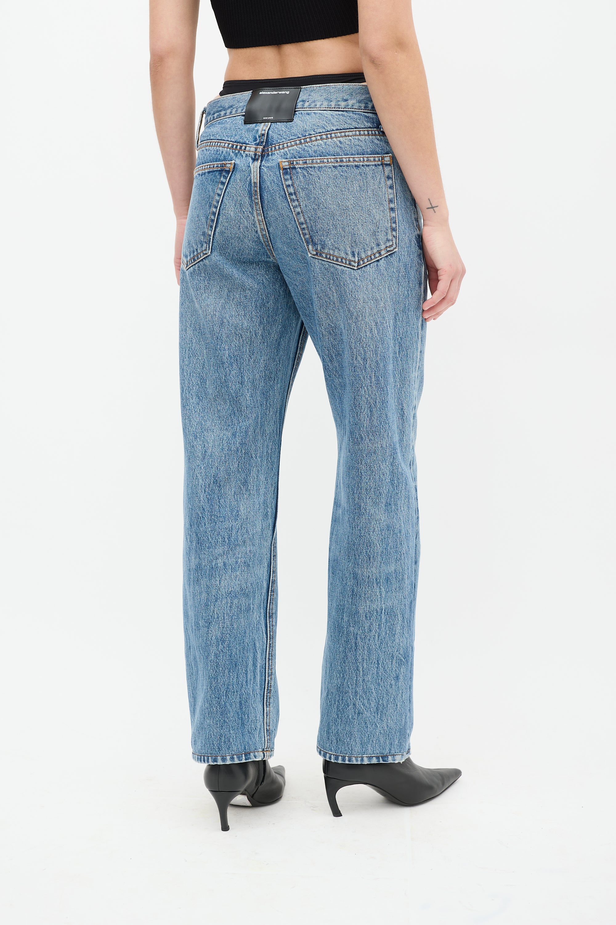 Alexander Wang Medium Wash Bikini Layer Jeans
