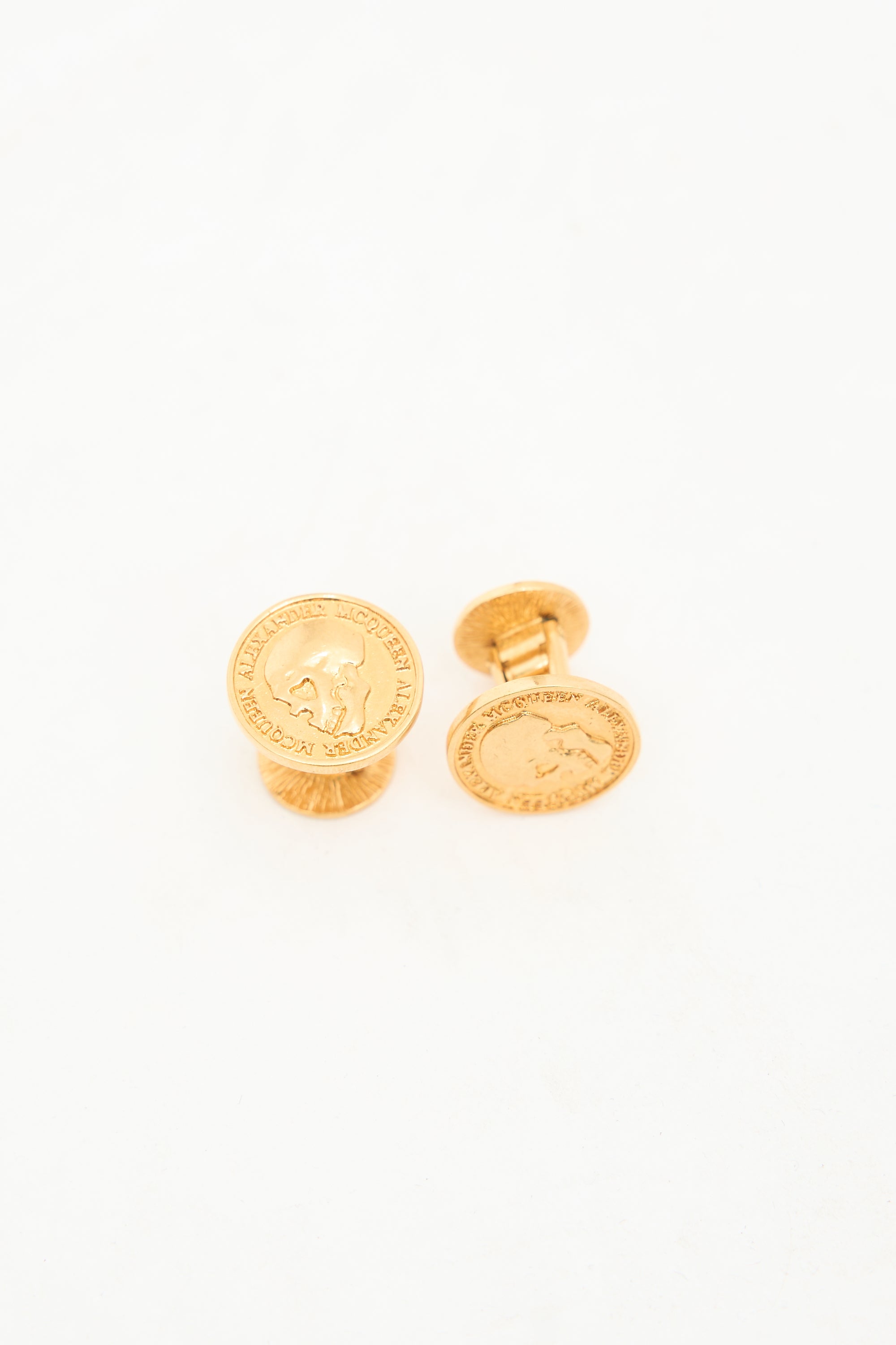 Alexander McQueen Skull Coin Cufflinks