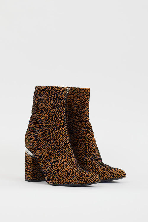 Alexander Wang Brown & Black Suede Dotted Kirby Boot