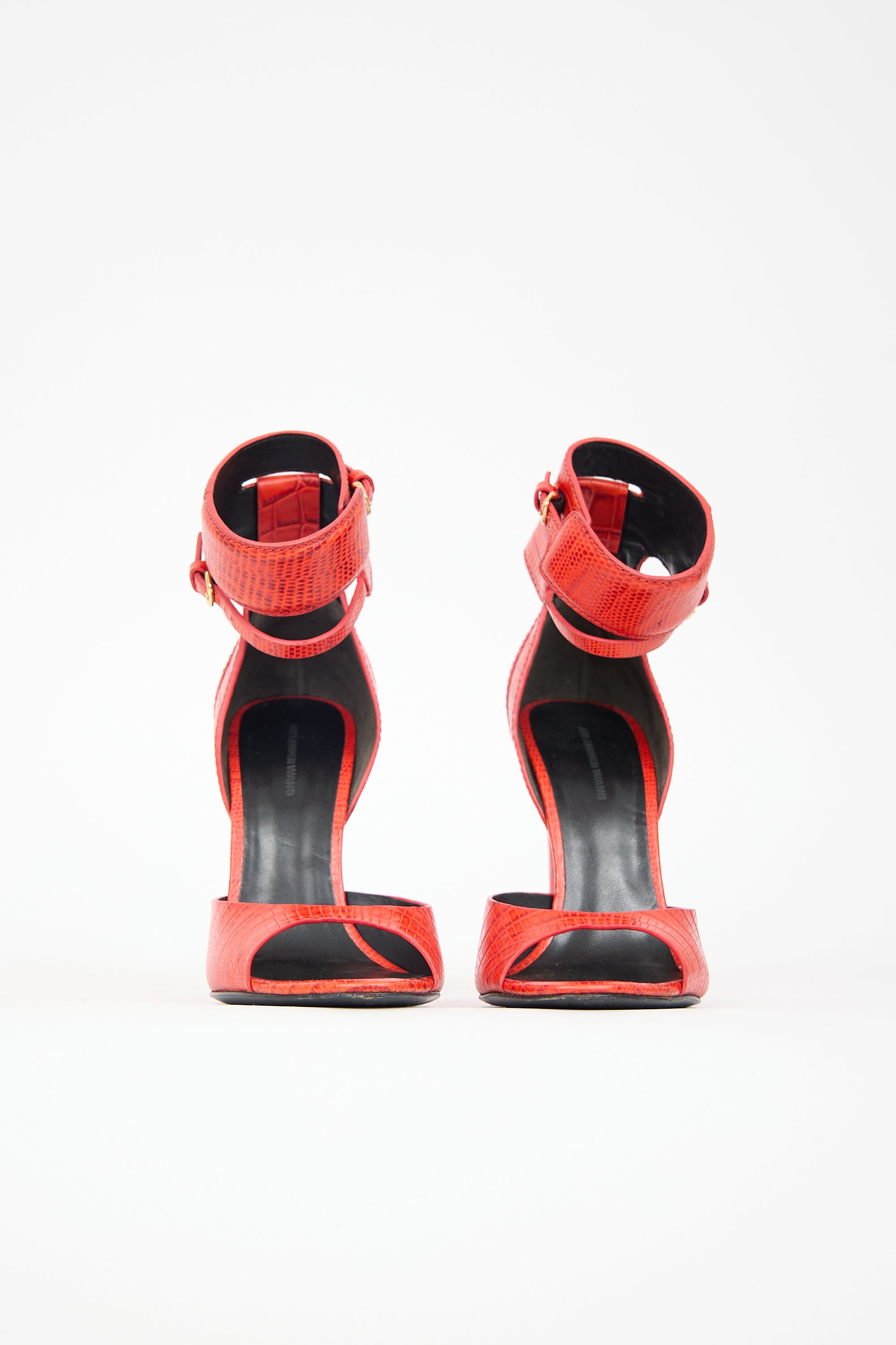 Alexander Wang Embossed Leather Aminata Sandal