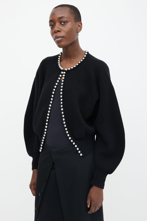Alexander Wang Wool Pearl Embellished Cardigan