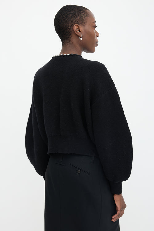 Alexander Wang Wool Pearl Embellished Cardigan