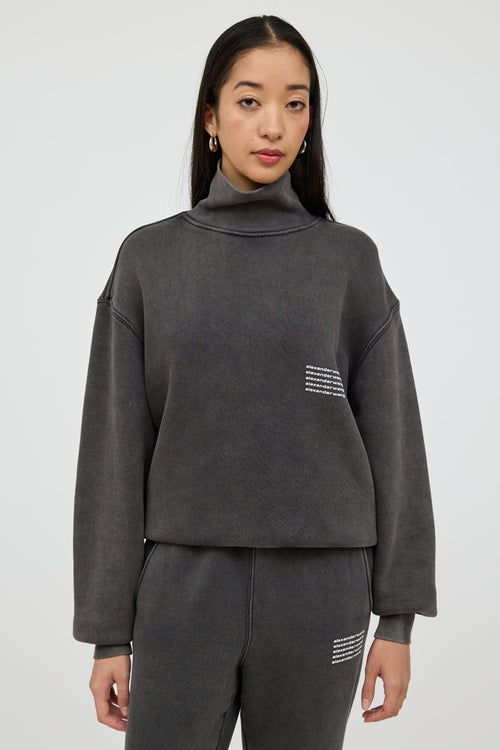 Alexander Wang Grey & White Logo Co-Ord Set