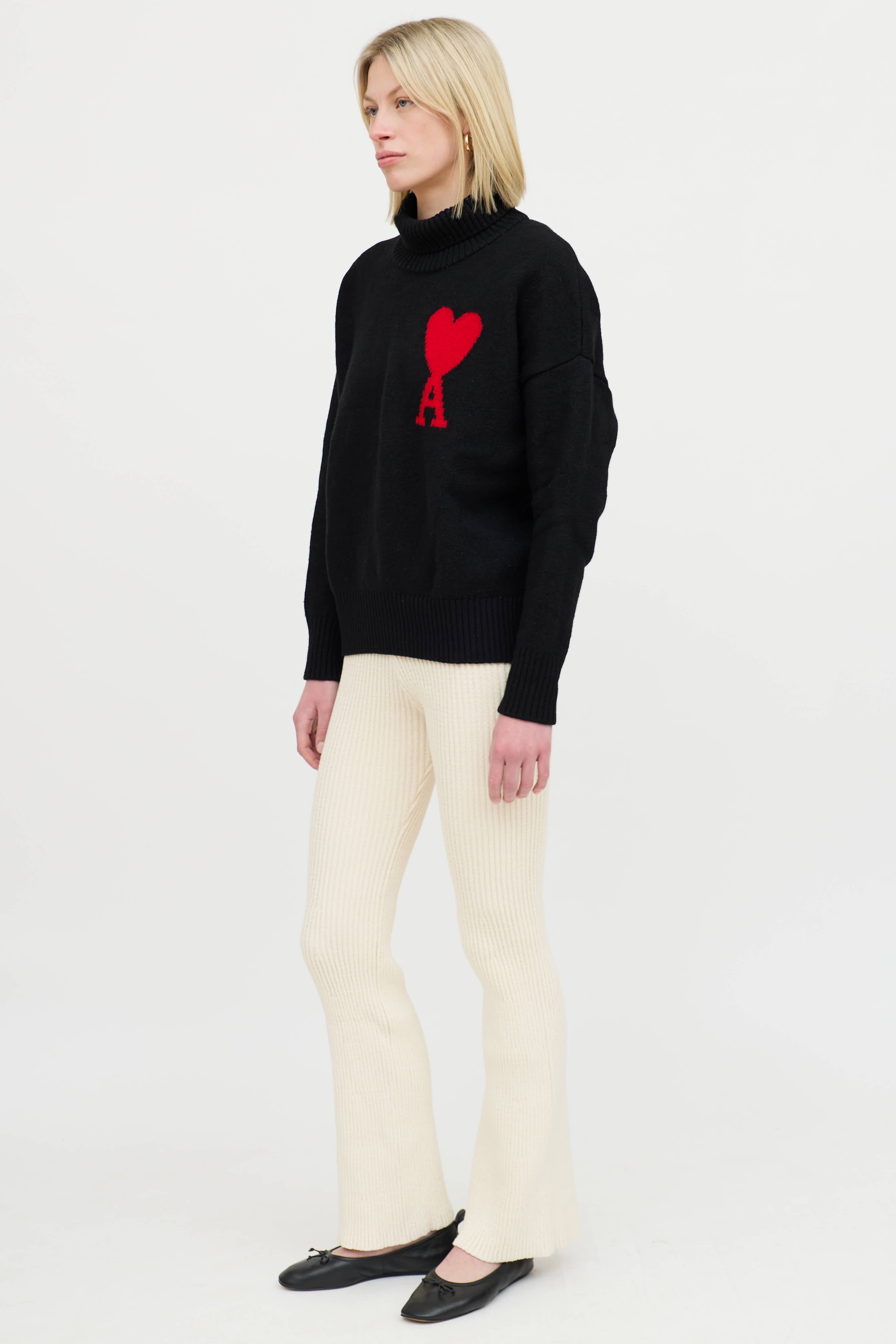 AMI ParisKnit Ribbed Pant