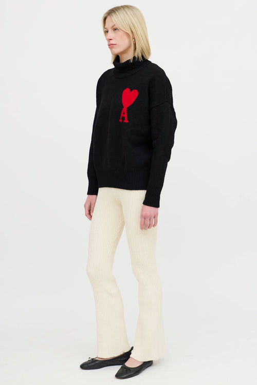 AMI ParisKnit Ribbed Pant