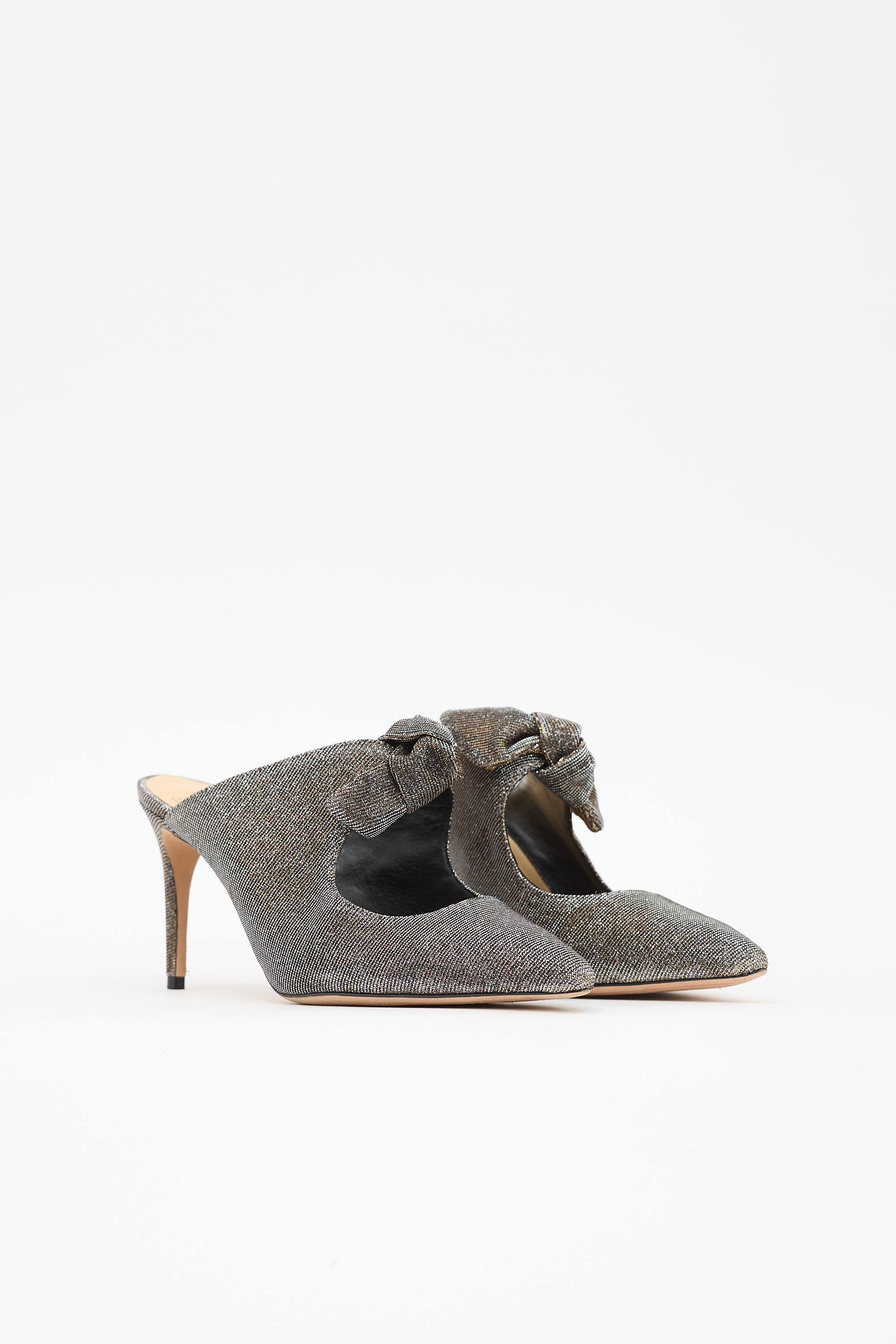 Alexandre Birman Metallic Bow Mule