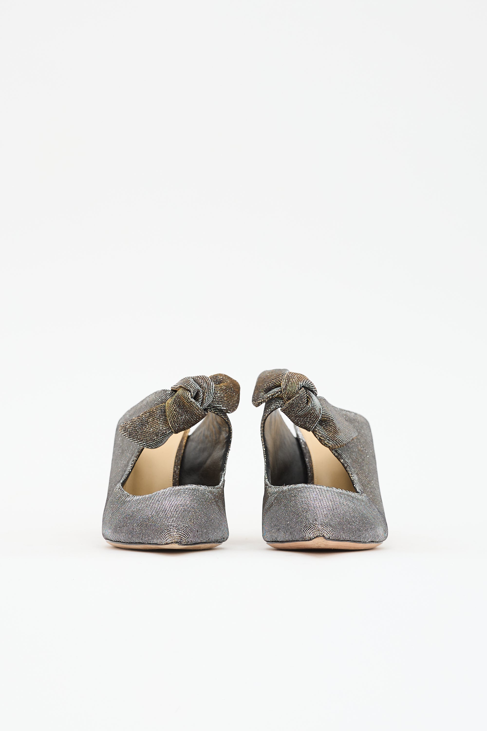Alexandre Birman Metallic Bow Mule