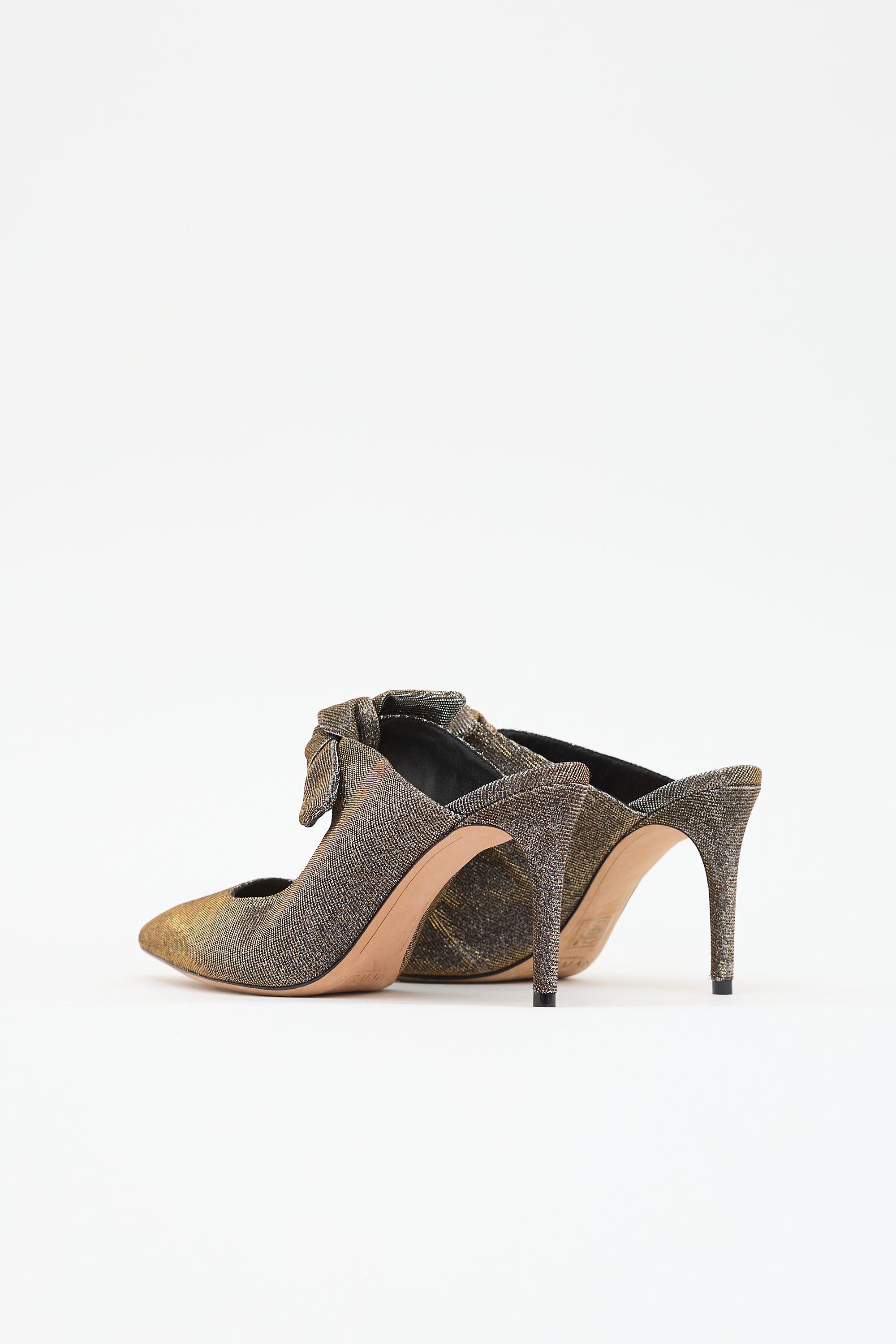 Alexandre Birman Metallic Bow Mule