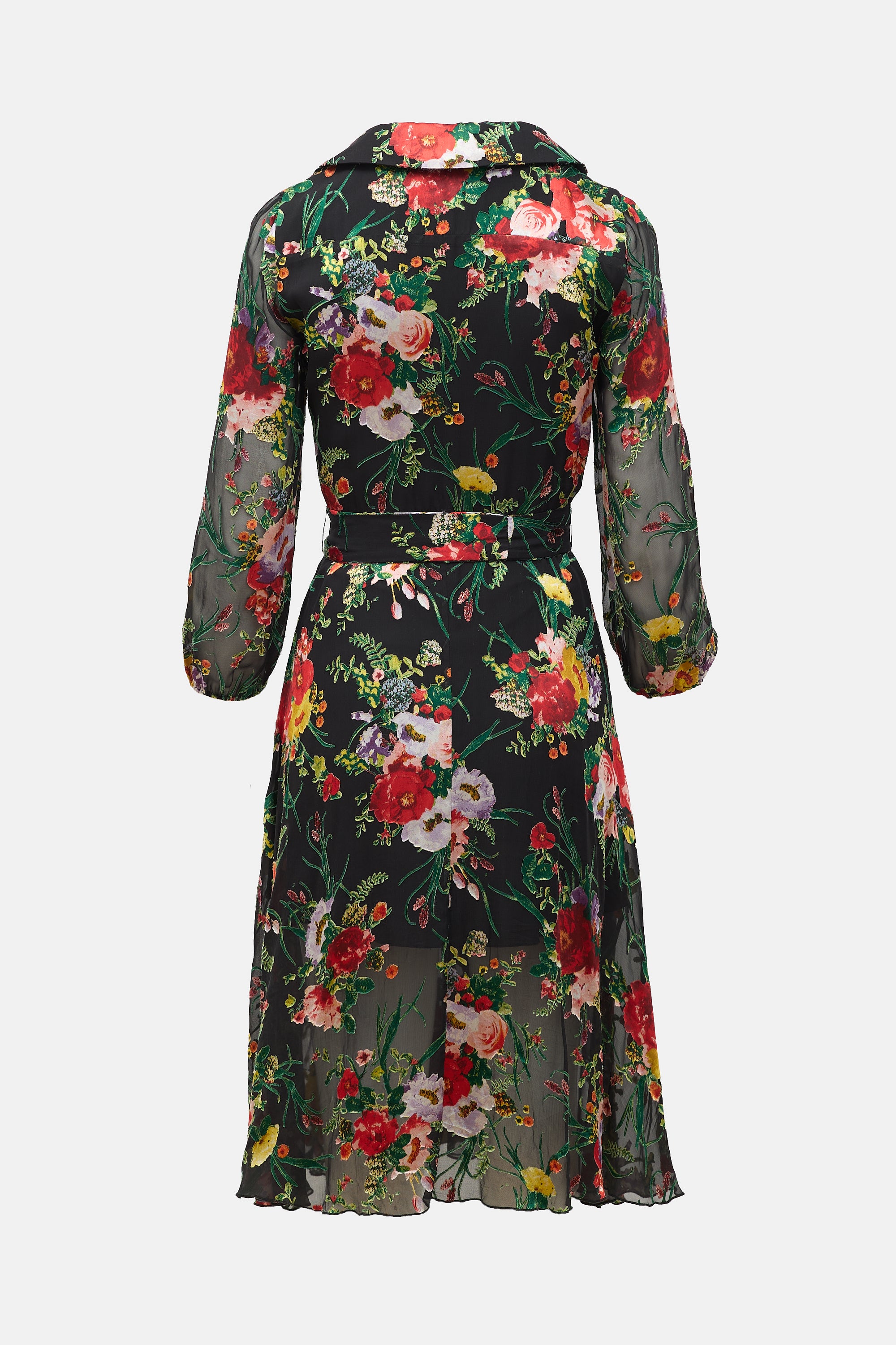 Alice + Olivia Silk Floral Wrap Dress