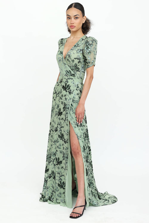 Alice + Olivia Tiana Wrap Maxi Dress