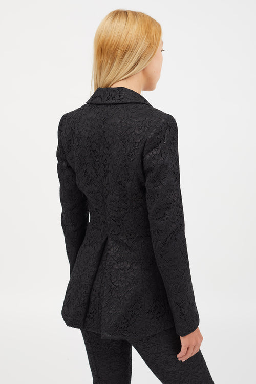 Altuzarra Black Lace Blazer & Pant Co-Ord Set