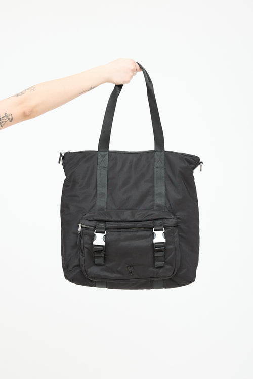 AMI Paris De Coeur Nylon Tote Bag
