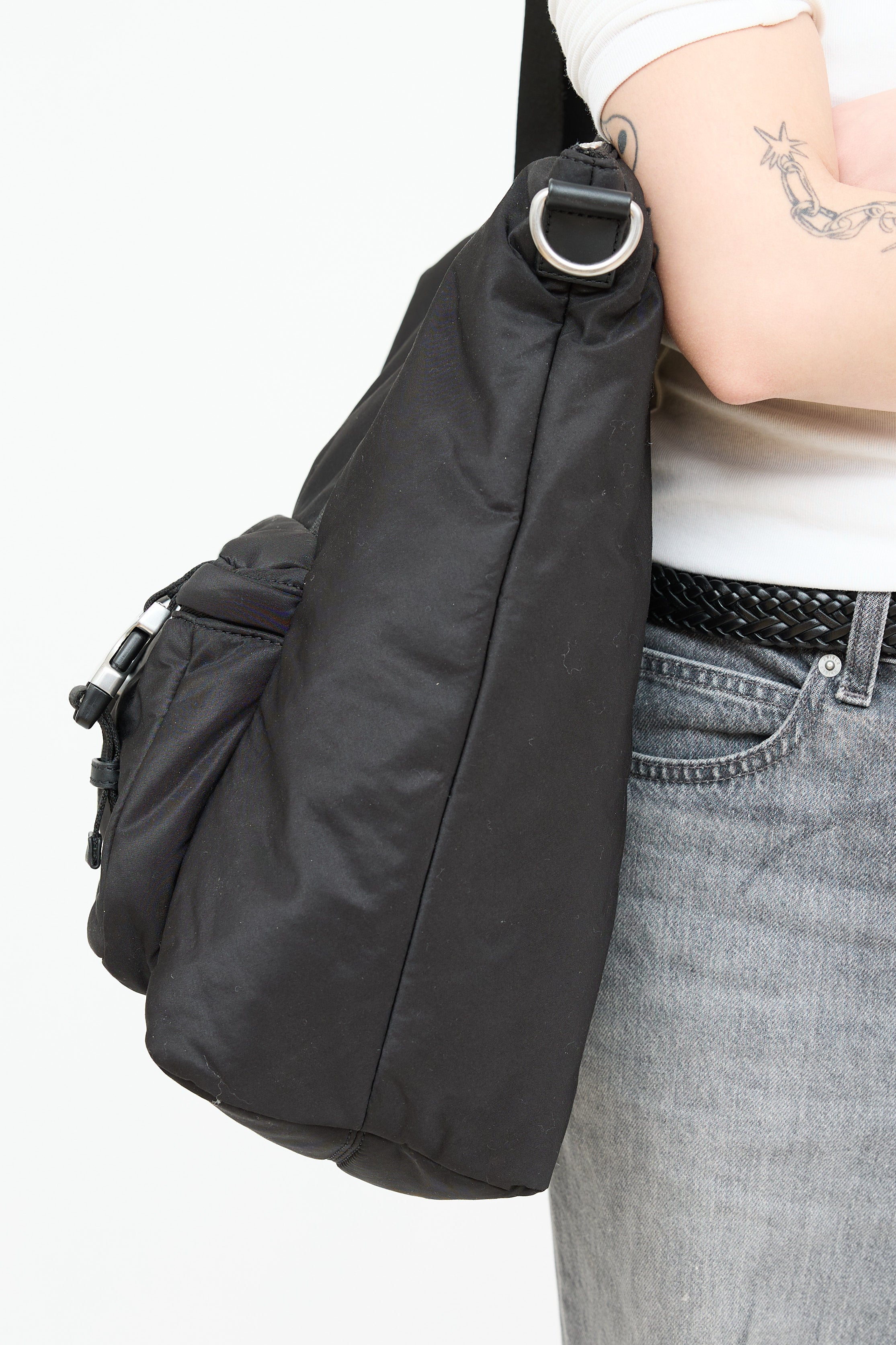 AMI Paris De Coeur Nylon Tote Bag