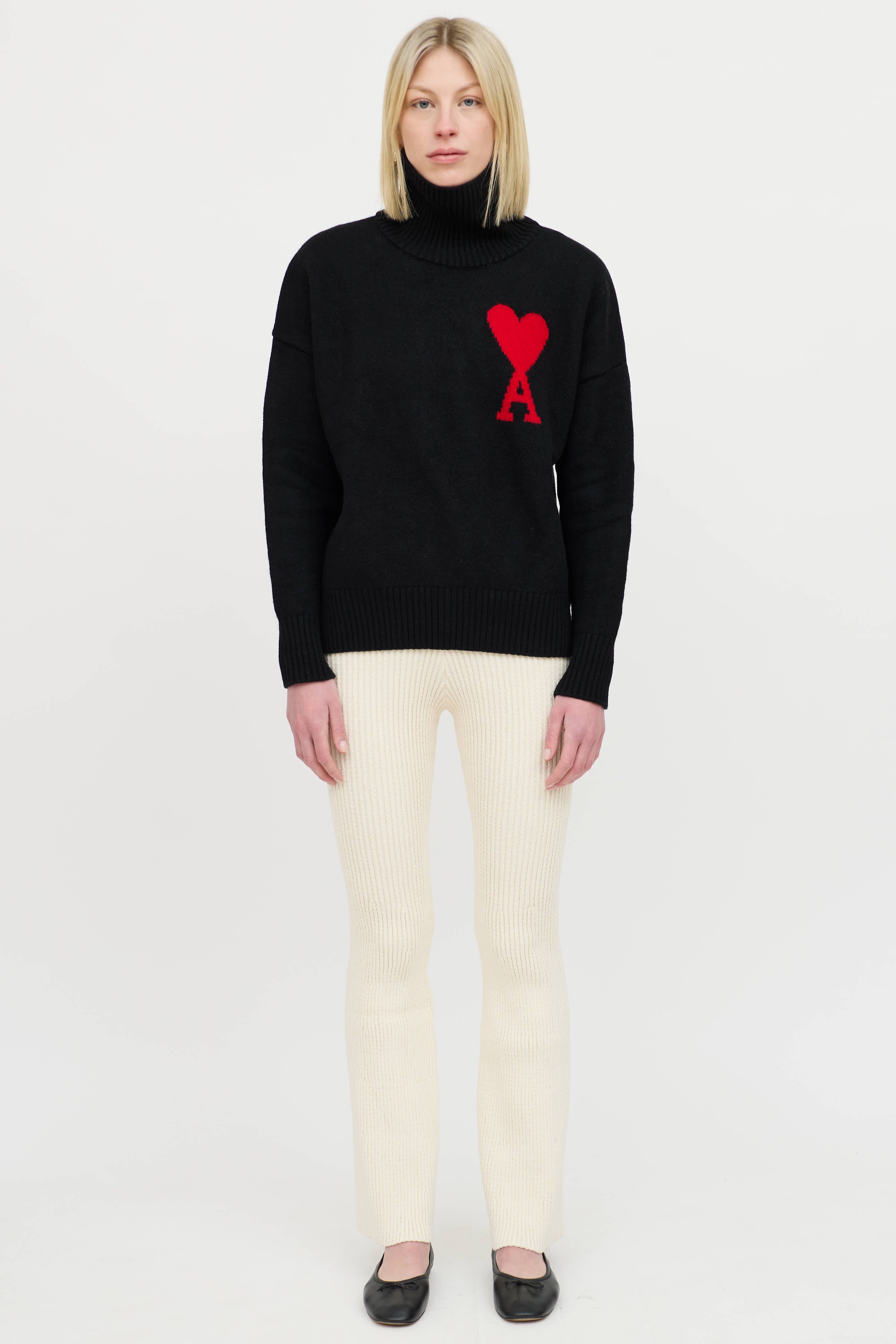 AMI ParisKnit Ribbed Pant
