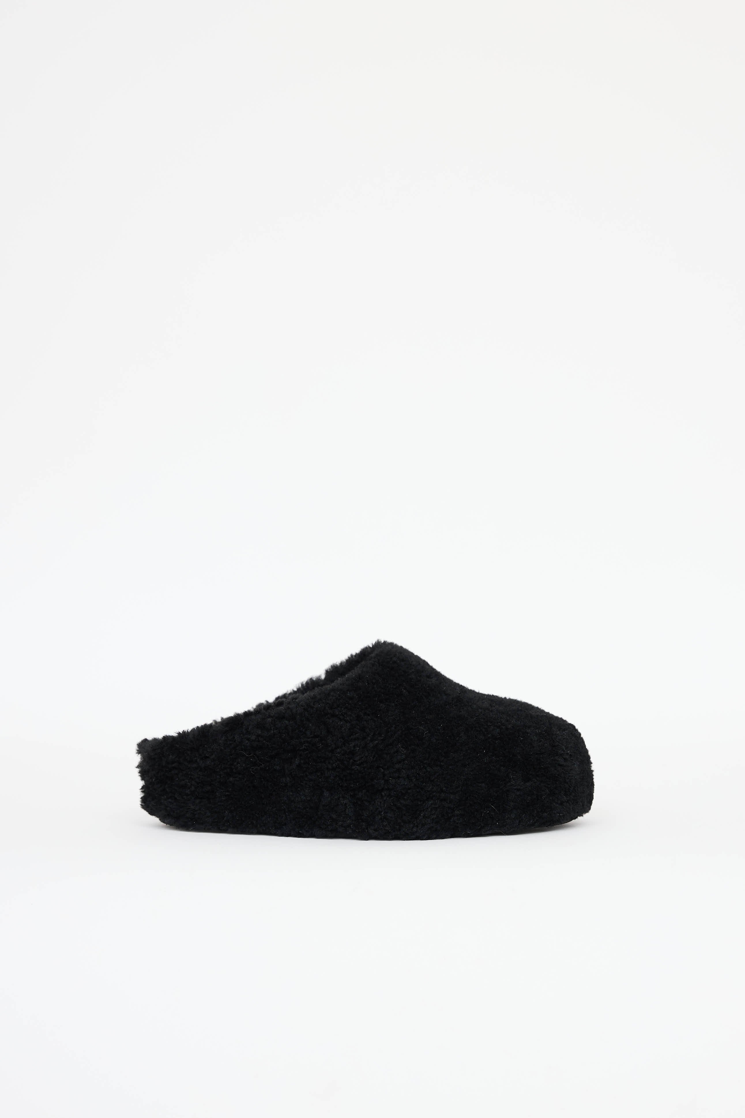 Amina Muaddi Shearling Giuly Clog