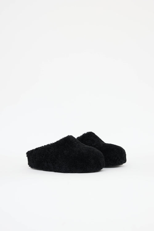 Amina Muaddi Shearling Giuly Clog