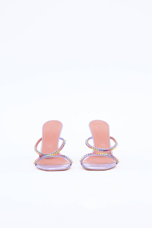 Amina Muaddi Glida Crystal Sandal