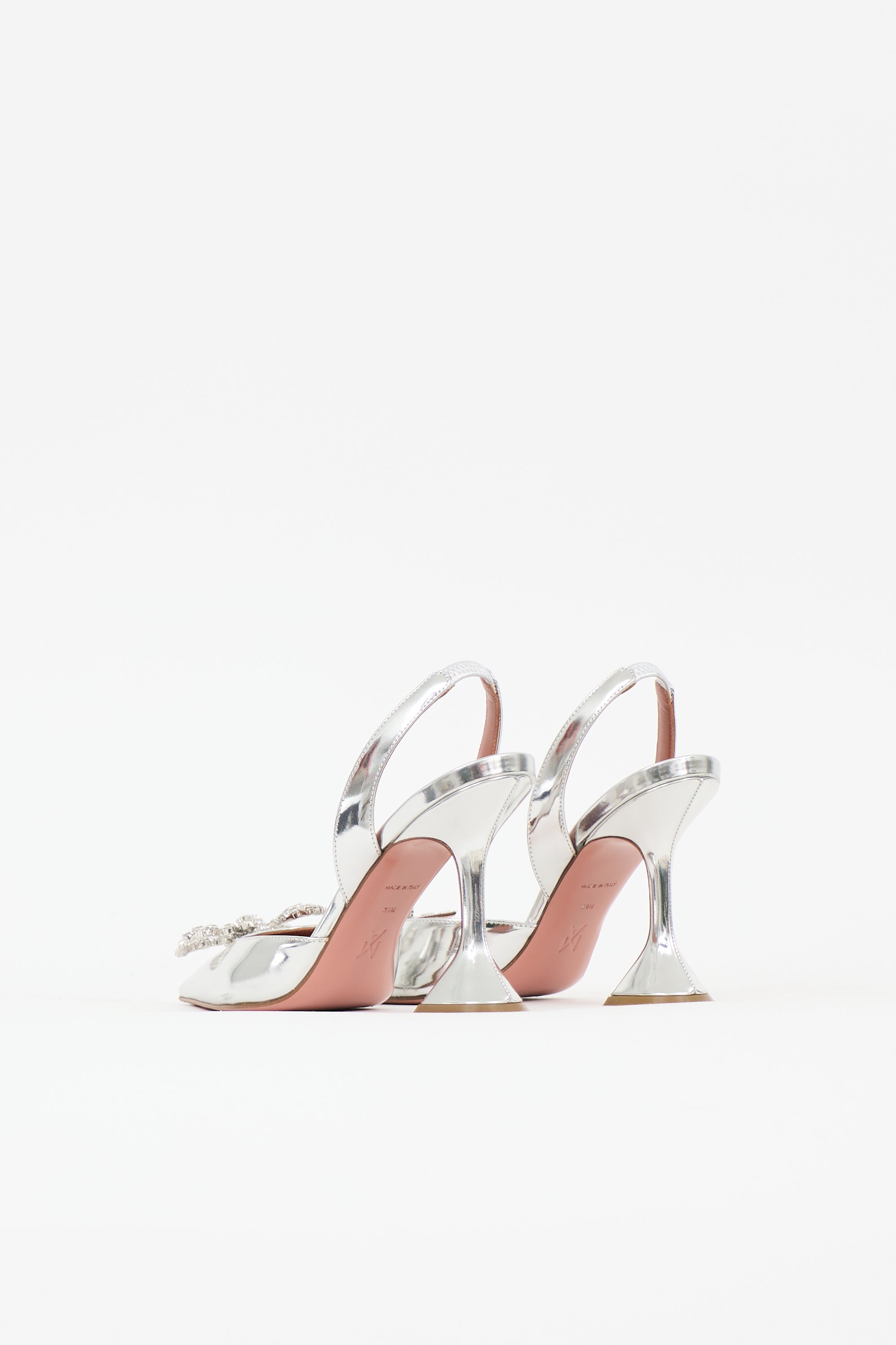 Amina Muaddi Leather Begum Heel