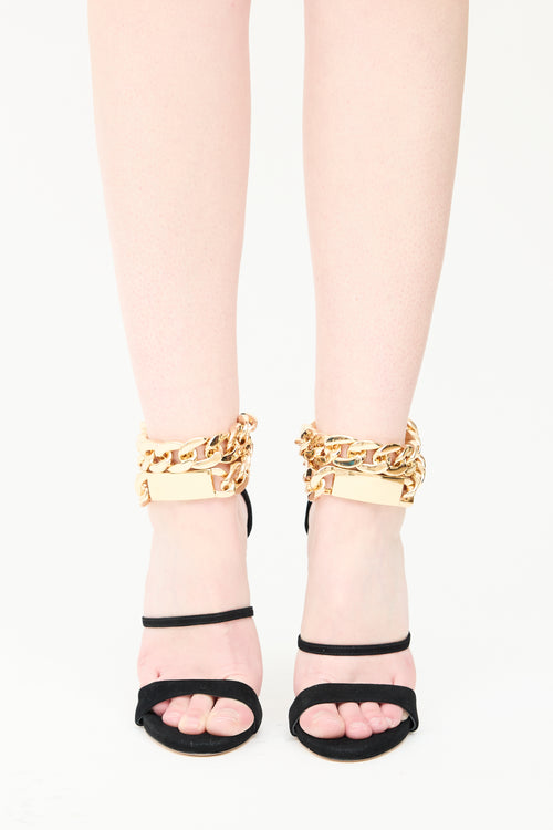 Aminah Abdul Jillil Suede Chain Link Sandal