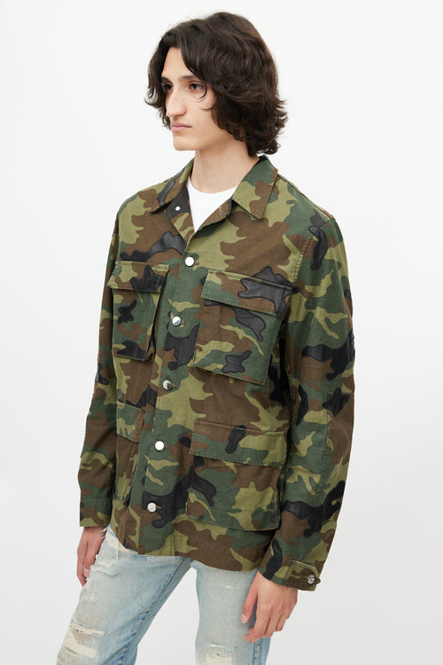 Amiri Green & Multicolour Camo Utility Jacket