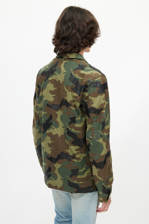 Amiri Green & Multicolour Camo Utility Jacket