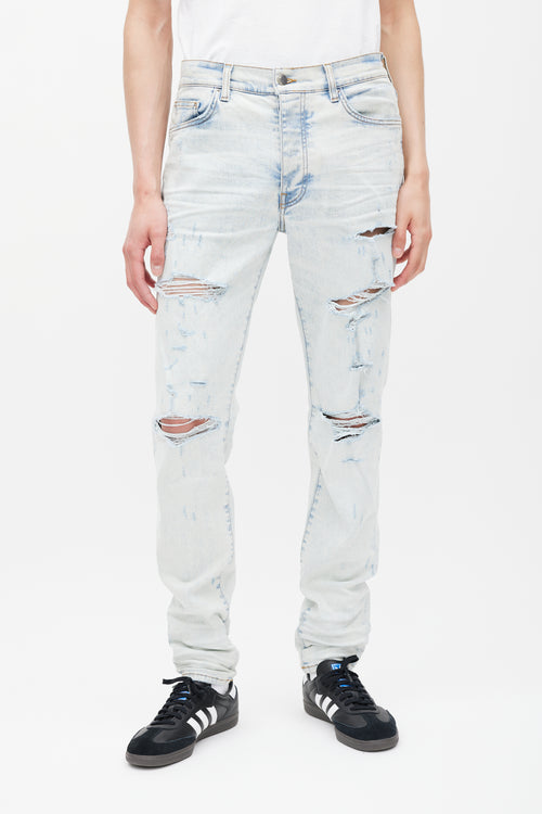 Amiri Light Blue Distressed Jeans