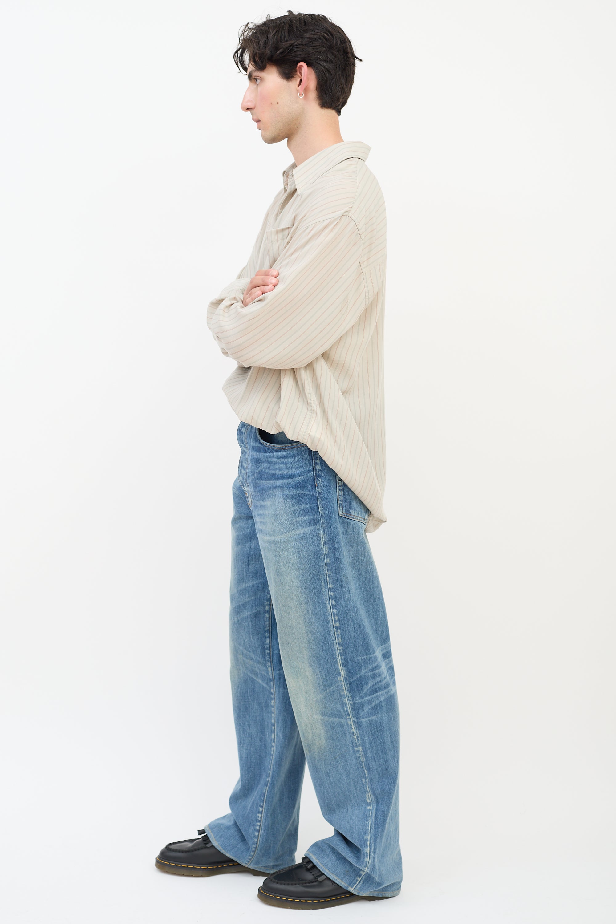 Amiri Medium Wash Straight Leg Jeans