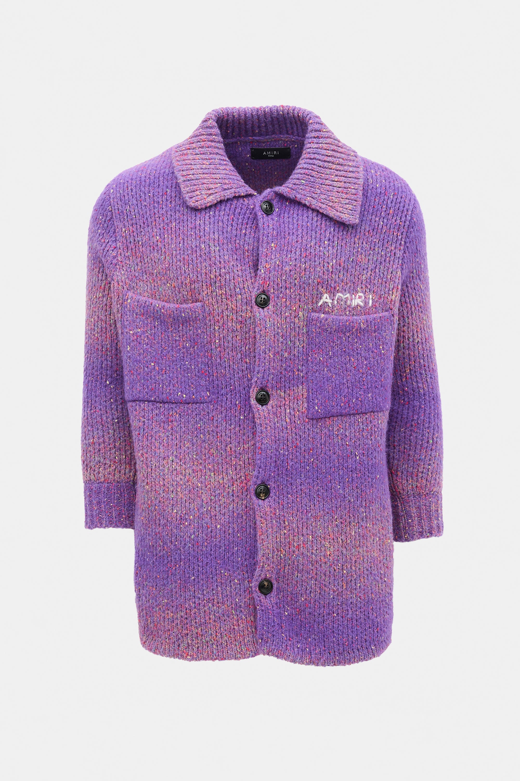 Amiri Wool Embroidered Logo Cardigan