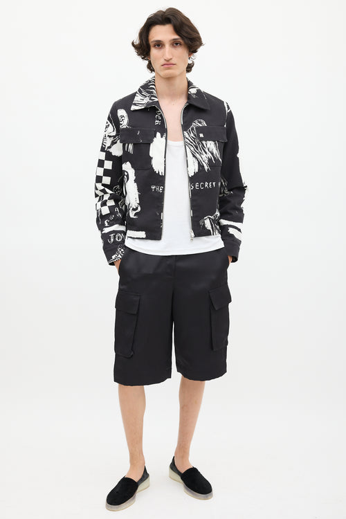 Amiri X Wes Lang Black & White Sketch Jacket