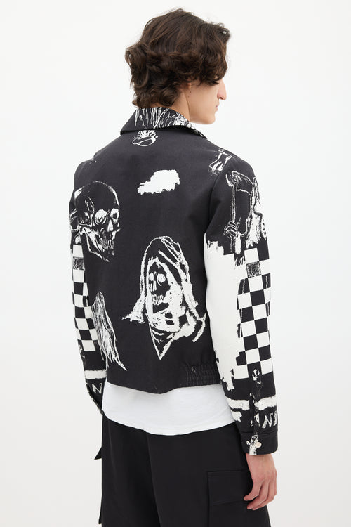 Amiri X Wes Lang Black & White Sketch Jacket