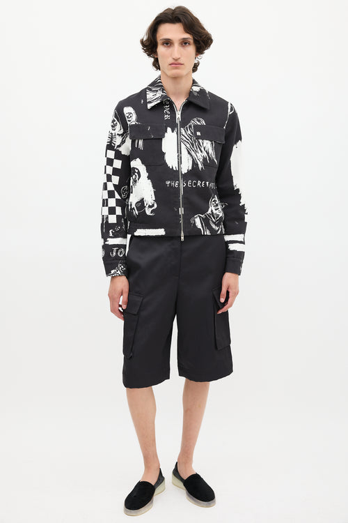 Amiri X Wes Lang Black & White Sketch Jacket