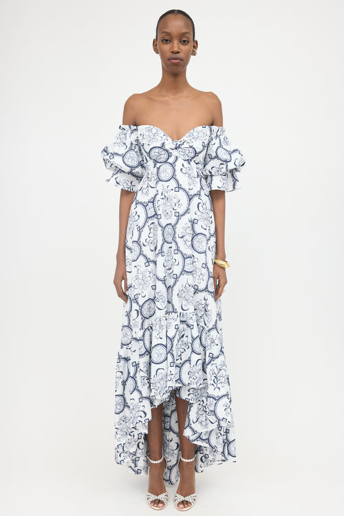 Andres Otalora Floral & Filigree Raquira Dress