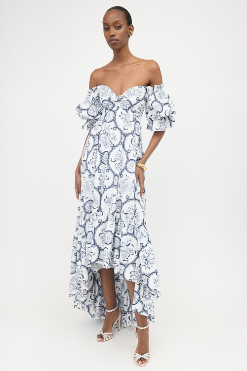 Andres Otalora Floral & Filigree Raquira Dress