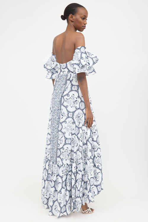 Andres Otalora Floral & Filigree Raquira Dress