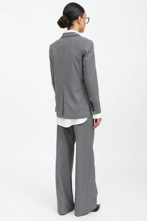 Anine Bing Pinstripe Blazer & Pant Co-ord Set