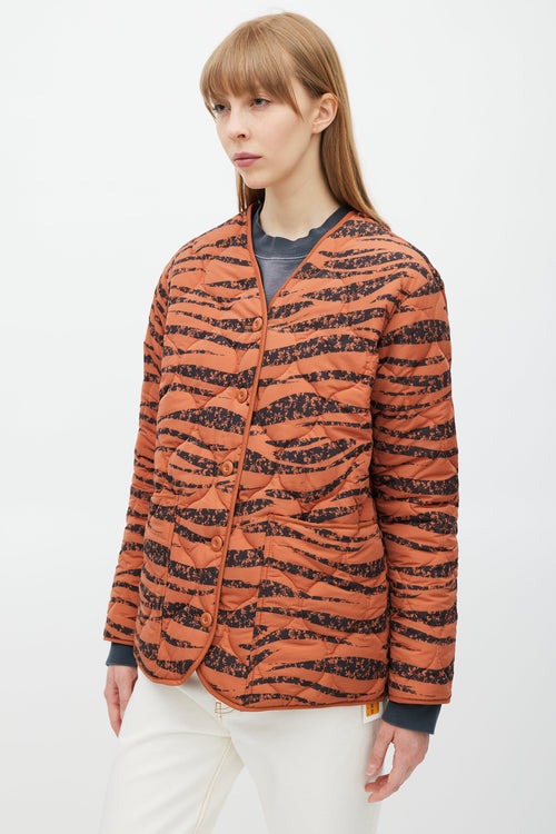 Anine Bing Orange & Black Padded Jacket