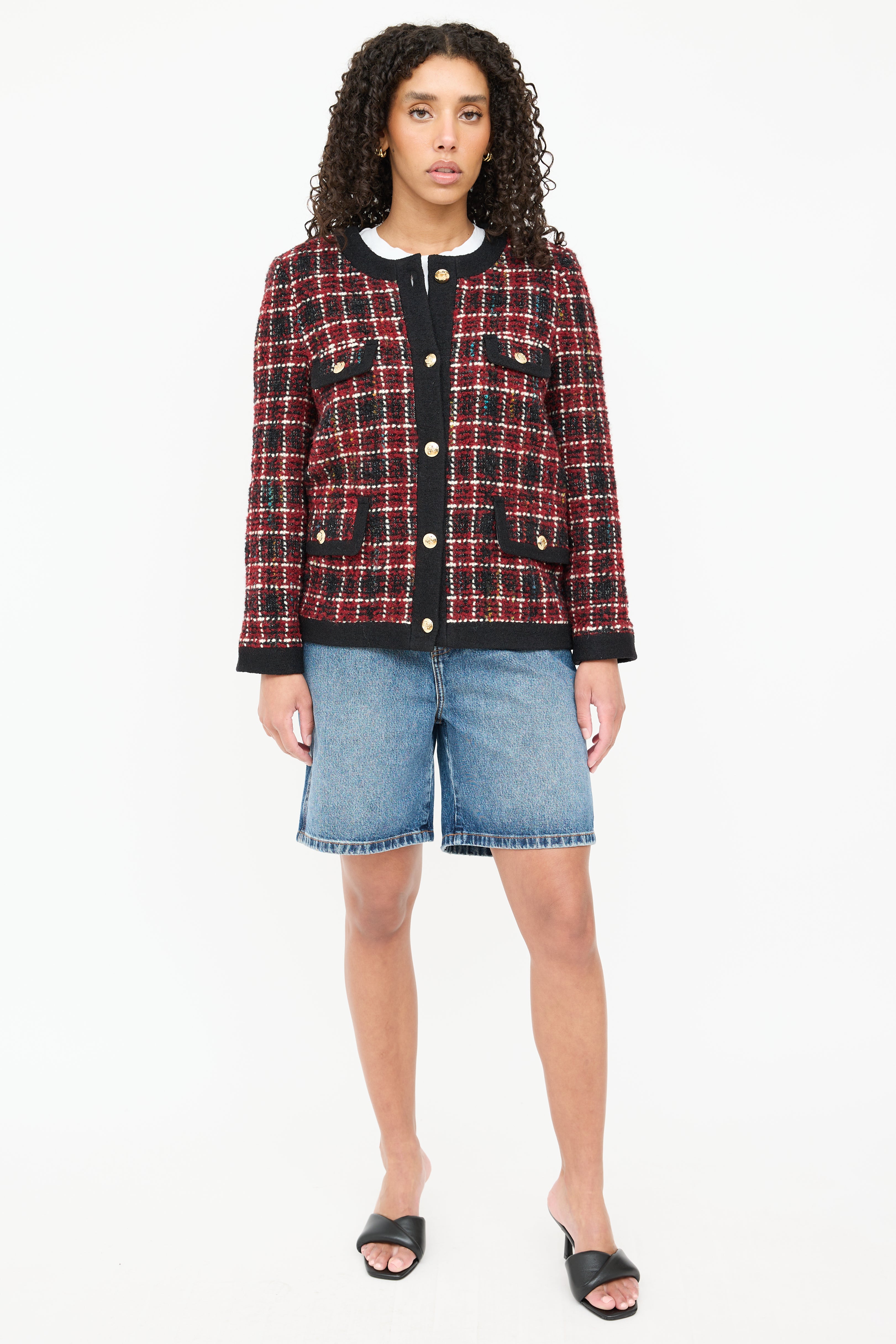 Anine Bing Wool Lydia Tweed Jacket