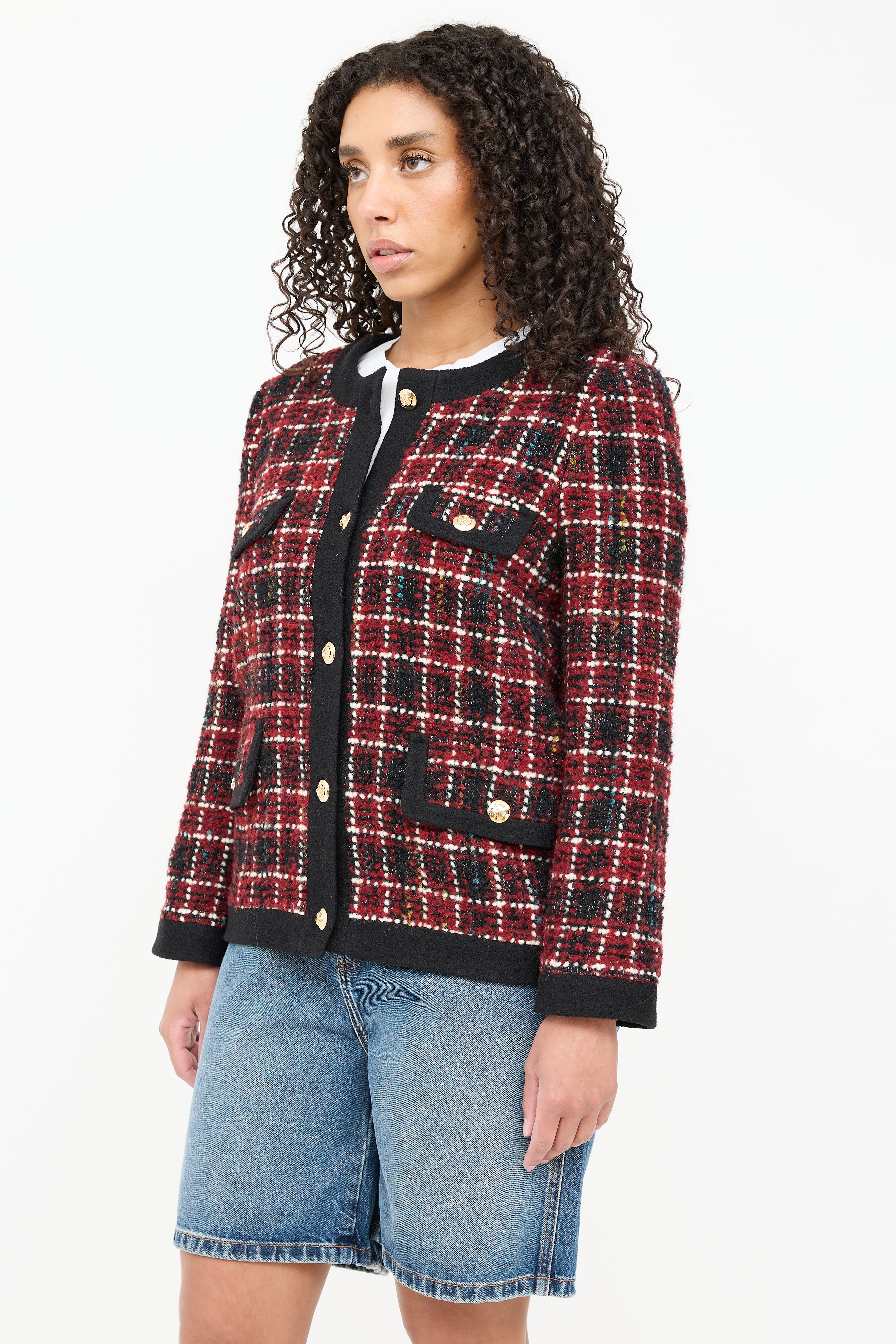 Anine Bing Wool Lydia Tweed Jacket