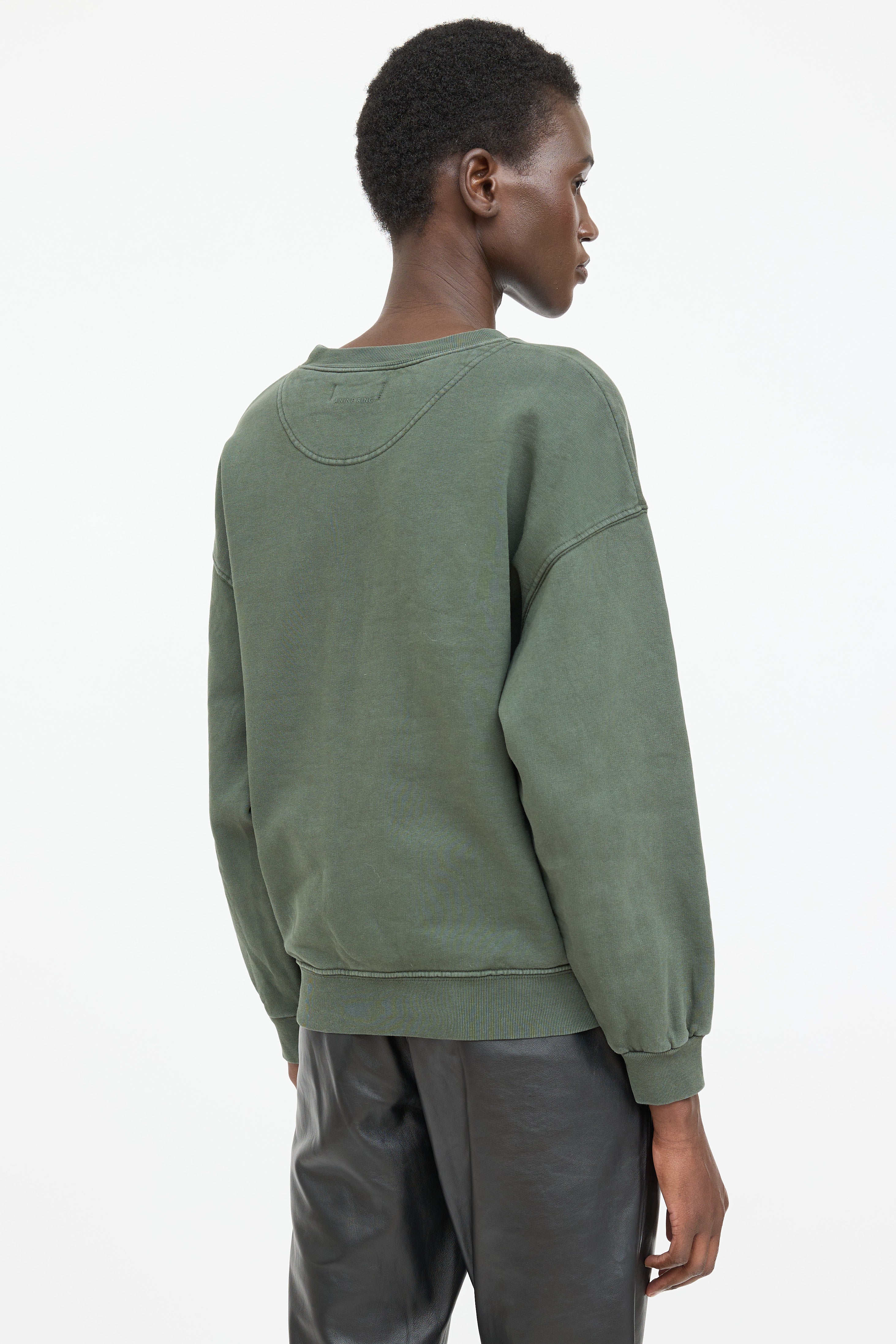 Anine Bing Graphic Print Crewneck Sweater