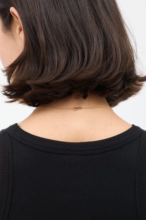 Anita Ko Gold & Diamond Large Triangle Pendant Necklace